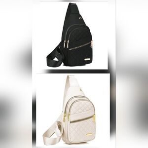 Quilted Black and White Crossbody Bag